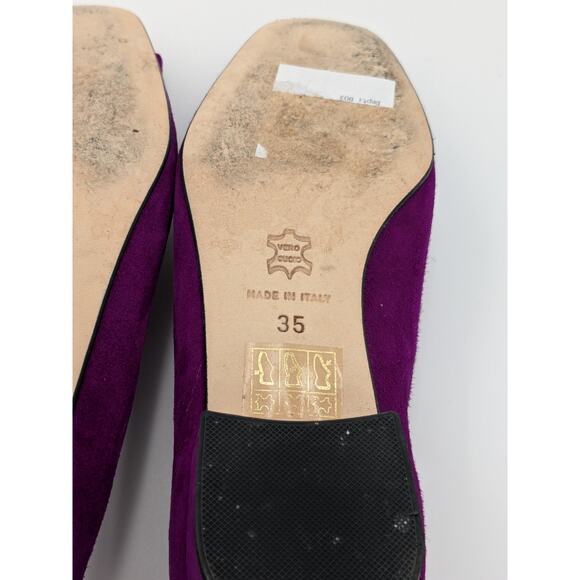 ANN MASHBURN Buckle Flat women's Deep Orchid Suede size US4 EU35 - Picture 10 of 11